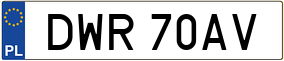 Truck License Plate